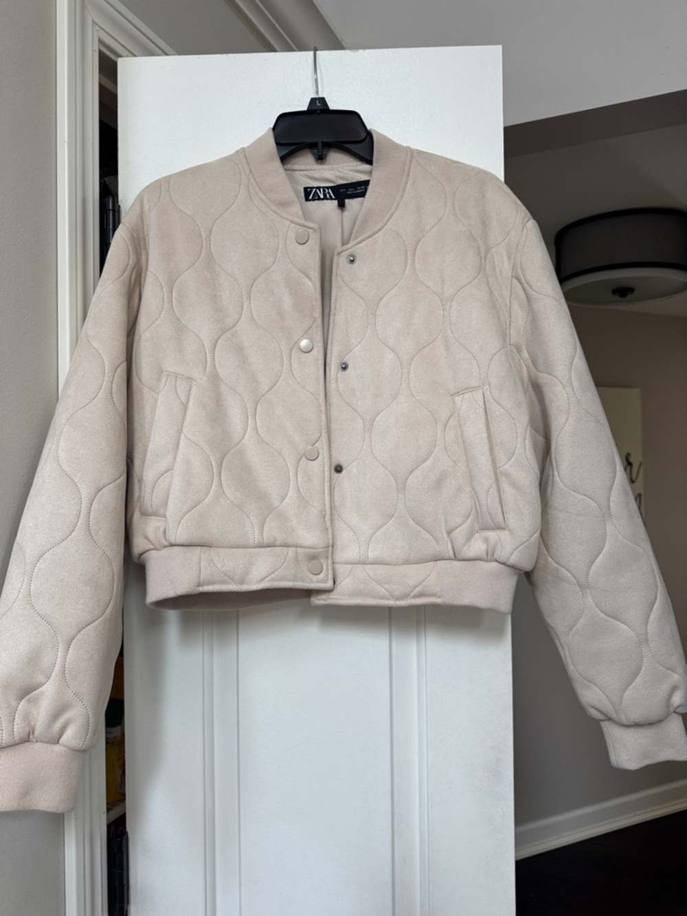 Zara Quilted Bomber Jacket